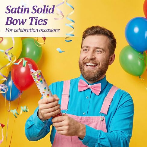 40Pcs Solid Color Pre-tied Bow Tie, Men's Bow Ties, Adjustable Bowties for Men Tuxedo Costume Wedding Party, Many Colors Options in Bulk in Saudi Arabia