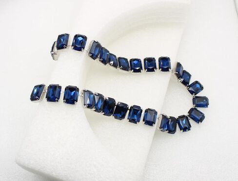 Faship Rectangle Premium Statement Necklace Earrings Set | Premium Rhinestone Crystal, Gorgeous, Elegant, Sparkling, Brilliant in Kuwait