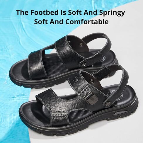 CAMEL CROWN Men's Casual Sandals Open Toe Summer Flats Water Beach Slippers Summer Shoes Non-Slip in Kuwait