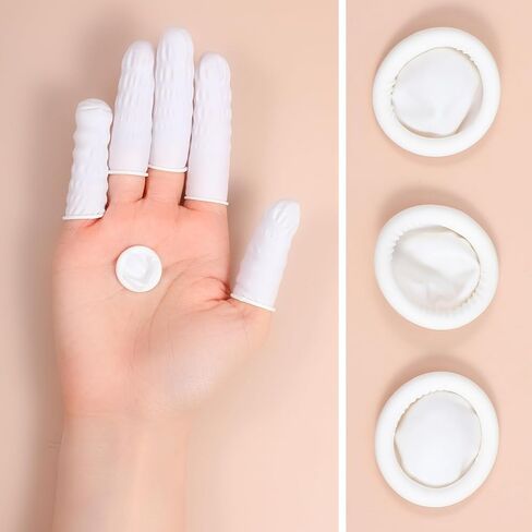 2000 Pcs Disposable Latex Finger Cots, Protective Fingertips Gloves, White Finger Protectors Sleeves for Industrial, Beauty and More (2.36 x 0.78 Inch) in Kuwait