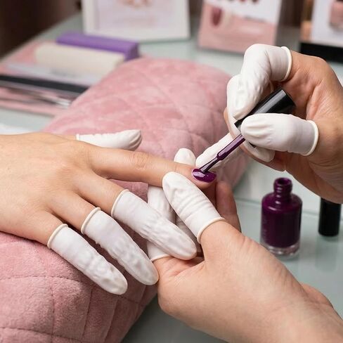 2000 Pcs Disposable Latex Finger Cots, Protective Fingertips Gloves, White Finger Protectors Sleeves for Industrial, Beauty and More (2.36 x 0.78 Inch) in Kuwait