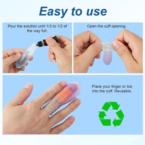 8pcs Waterproof Finger Protectors, Reusable Silicone Finger Tips Cover Sleeve with 2 Rolls Nursing Bandage for Shower Swimming Pedicure Manicure Thumb Cots Nail Soaking Gloves Protection in Kuwait