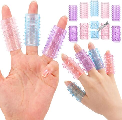 10 Pcs Skin Picking Fidget Support Finger Covers for Ocd Dermatillomania Anxiety Textured Silicone Finger Sleeves Nail Protectors Anti Skin Picking Fidget Toys Reusable Nail Biting Prevention in Kuwait