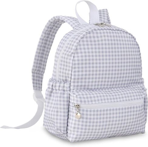 Toddler Backpack for Girls or Boys Ages 2-4, 12" H Kids Preschool Gingham Bookbag, School Bag for Daycare Kindergarten Travel(Pink Gingham) in Saudi Arabia
