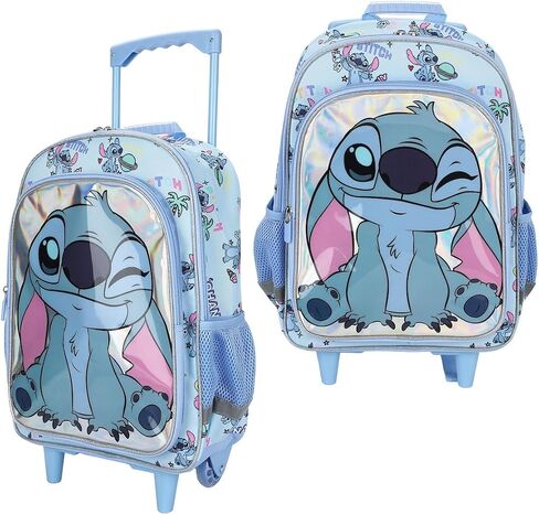 حقيبة ظهر دوارة مقاس 16 بوصة من Bioworld Lilo & Stitch Winking Stitch للمدرسة والسفر in Kuwait