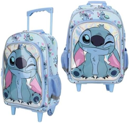 حقيبة ظهر دوارة مقاس 16 بوصة من Bioworld Lilo & Stitch Winking Stitch للمدرسة والسفر in Kuwait