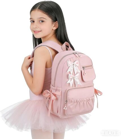Girls Backpack with Bows for Kids Kawaii Coquette School Bookbag 5-12 in Saudi Arabia