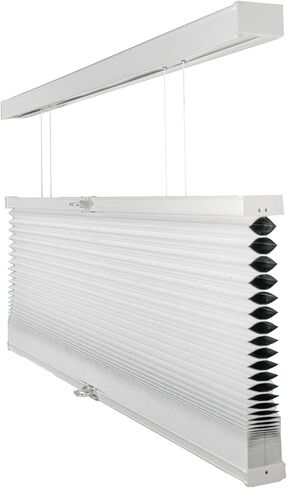CHICOLOGY Cellular Shades, Top Down Bottom Up Shades, Blinds for Windows, Window Shades for Home, Door Blinds, Window Coverings, Cellular Blinds,Simply White - Blackout, 28.25" W x 48" H in Kuwait