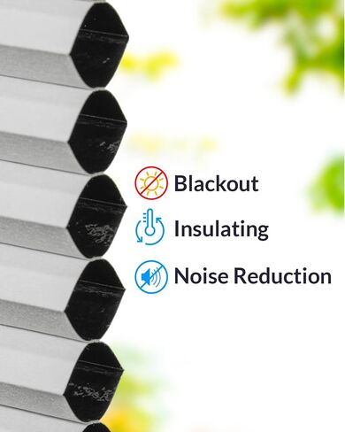 CHICOLOGY Cellular Shades, Top Down Bottom Up Shades, Blinds for Windows, Window Shades for Home, Door Blinds, Window Coverings, Cellular Blinds,Simply White - Blackout, 28.25" W x 48" H in Kuwait