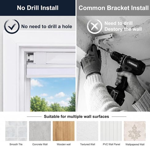 Serlmwnt Cordless Cellular Shades - Honeycomb Blinds for Indoor Windows,No Drill Blackout Shades,Thermal Insulation & Noise Reduction,Suitable for Bedrooms,Kitchens,Living Rooms, Etc.White,34"×72" in Kuwait