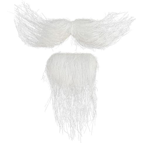 GUYI GYGYL Self Adhesive Fake Mustache, Novelty Mustaches for Halloween Costume and Festival Party, White in Saudi Arabia