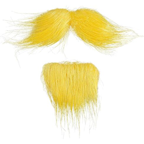 GUYI GYGYL Self Adhesive Fake Mustache, Novelty Mustaches for Halloween Costume and Festival Party, White in Saudi Arabia