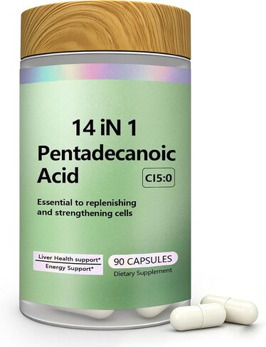 مكمل ليبوسوم حمض البنتاديكانويك، C15:0 مكمل لدعم الغشاء الخلوي مع كبسولات L-Carnitine وUbiquinol CoQ10-90 in Kuwait