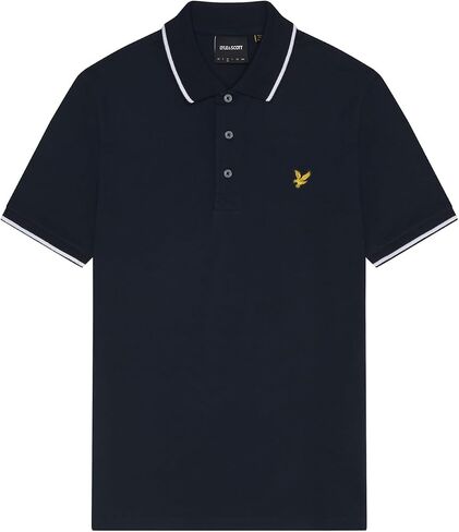قميص بولو رجالي من Lyle & Scott (XL) (كحلي داكن/أبيض) in Kuwait