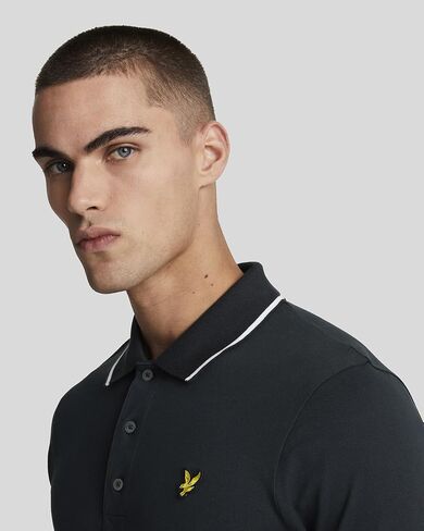قميص بولو رجالي من Lyle & Scott (XL) (كحلي داكن/أبيض) in Kuwait