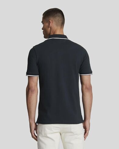 قميص بولو رجالي من Lyle & Scott (XL) (كحلي داكن/أبيض) in Kuwait