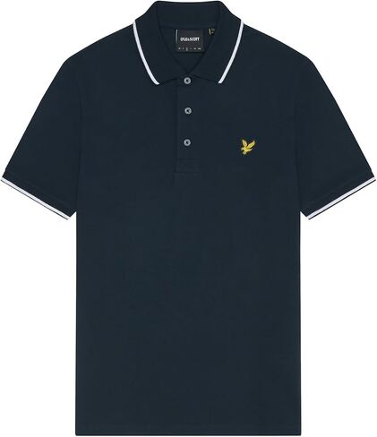 قميص بولو رجالي من Lyle & Scott (XL) (كحلي داكن/أبيض) in Kuwait