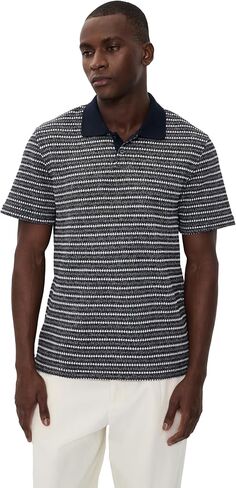 Les Deux Men's Knitted Stripe Polo in Saudi Arabia