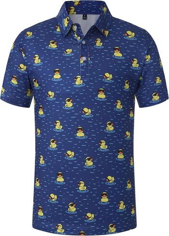 Mens Golf Polo Shirts Funny Golf Shirts for Men Performance Moisture Wicking Quick Dry Athletic Short Sleeve Shirts in Saudi Arabia