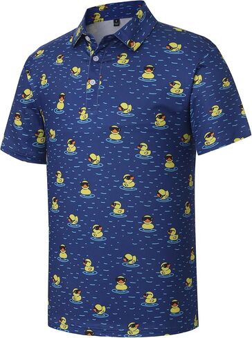 Mens Golf Polo Shirts Funny Golf Shirts for Men Performance Moisture Wicking Quick Dry Athletic Short Sleeve Shirts in Saudi Arabia