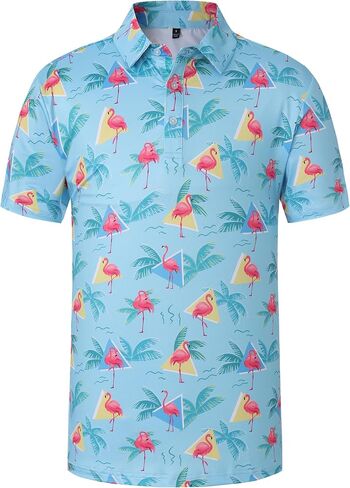 Mens Golf Polo Shirts Funny Golf Shirts for Men Performance Moisture Wicking Quick Dry Athletic Short Sleeve Shirts in Saudi Arabia