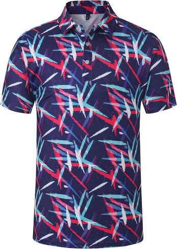 Mens Golf Polo Shirts Funny Golf Shirts for Men Performance Moisture Wicking Quick Dry Athletic Short Sleeve Shirts in Saudi Arabia