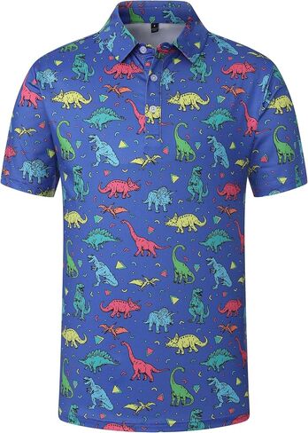 Mens Golf Polo Shirts Funny Golf Shirts for Men Performance Moisture Wicking Quick Dry Athletic Short Sleeve Shirts in Saudi Arabia