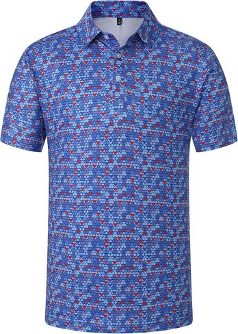 Mens Golf Polo Shirts Funny Golf Shirts for Men Performance Moisture Wicking Quick Dry Athletic Short Sleeve Shirts in Saudi Arabia