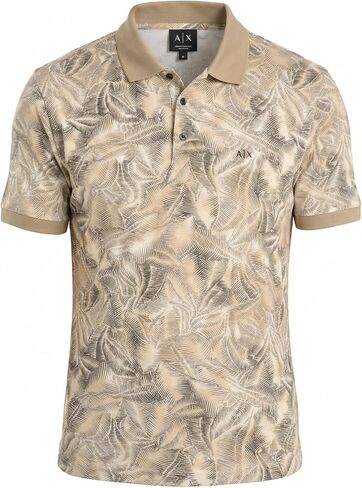 Armani Exchange Men's Leaf Print Reg Polo Shirt in Kuwait