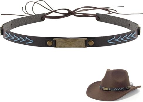 Cowboy Hat Bands for Men Women, Leather Hatbands Belt for Cowboy/Western/Fedora/Cowgirl Hats in Saudi Arabia