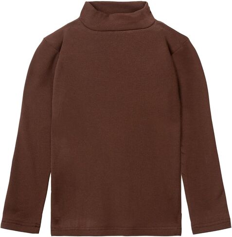 Mud Kingdom Girls Mock Neck Long Sleeve T-Shirt Soft Solid Color Tee Spring Fall 3T- Size 8 in Kuwait