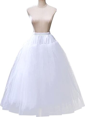 *daisysboutique* Hoopless Petticoat Crinoline Multi Layers A-Line White Tulle Underskirt Slips for Bridal Wedding Dress in Saudi Arabia