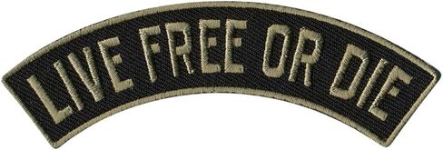 Hot Leathers Live Free Or Die 4" X 1" Top Rocker Patch PPM4140-4 Width x 1 Height Inches in Kuwait