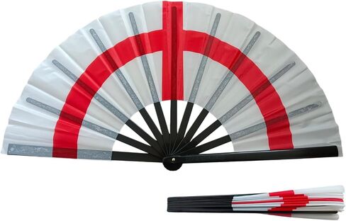 Argentine Flag Fan 13 inch Large - Vibrant Color Durable Polyester Argentina Flag Folding Fan with Plastic Fan Rib for Parties, Events, Sports, Parades. (Argentina, 13x25 INCH) in Kuwait