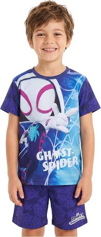 Get Trend Marvel Spider-Man | Spidey and His Amazing Friends Boys Pajamas Short Sleeve Top & Shorts, Summer PJs, Sleepwear in Saudi Arabia