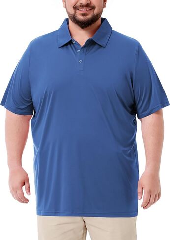 Big and Tall Men's Polo Shirt UPF 50+ Quick Dry Short Sleeve Collared Golf Shirt for Casual Work（XL-8XL） in Saudi Arabia
