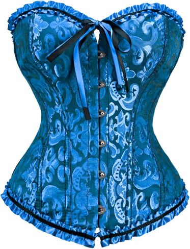 Women's Vintage Lace Up Corset Top - Sexy Steampunk Gothic Bustier, Renaissance Cosplay Costume for Halloween Party in Kuwait