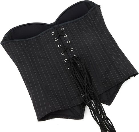 VEENDEO Women's Steampunk Gothic Elegant Strapless Lace Up Corset Bustier Bra Lingerie Side Zipper Burlesque Vintage in Saudi Arabia