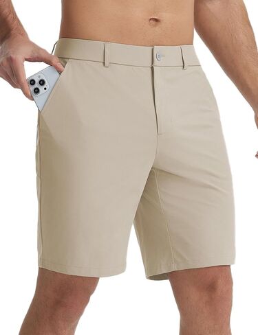 baleaf Men's Causal Short 7"/9" Golf Shorts Men Dress 5 Pockets Stretch Lightweight Work Athletic Short Zipper Fly Front in Kuwait
