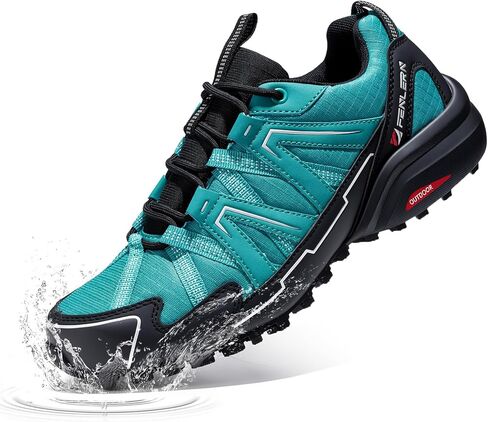 FENLERN Men's Waterproof Trail Running Shoes - Lightweight Breathable Non-Slip Hiking Sneakers for Outdoor Sports in Saudi Arabia