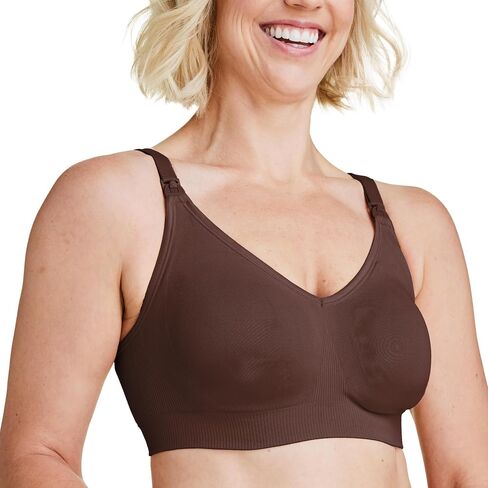 Bravado Designs Body Silk Seamless Nursing Bra for Breastfeeding, Wireless Maternity Bra, Chocolate, Large Full Cup in Kuwait