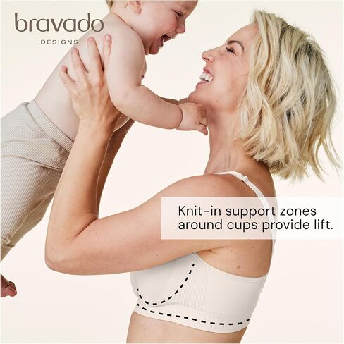 Bravado Designs Body Silk Seamless Nursing Bra for Breastfeeding, Wireless Maternity Bra, Chocolate, Large Full Cup in Kuwait