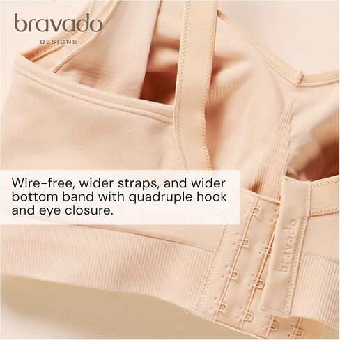 Bravado Designs Body Silk Seamless Nursing Bra for Breastfeeding, Wireless Maternity Bra, Chocolate, Large Full Cup in Kuwait