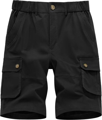 Msmsse Men's Cargo Shorts with Pockets Casual Loose Fit Cotton Elastic Waist Outdoor Workout Fishing Shorts for Men in Saudi Arabia