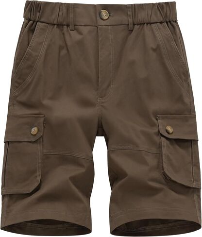 Msmsse Men's Cargo Shorts with Pockets Casual Loose Fit Cotton Elastic Waist Outdoor Workout Fishing Shorts for Men in Saudi Arabia