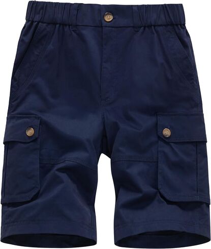 Msmsse Men's Cargo Shorts with Pockets Casual Loose Fit Cotton Elastic Waist Outdoor Workout Fishing Shorts for Men in Saudi Arabia