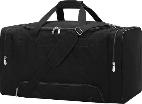 24 inch Mens Gym Bag with Shoe Compartment - 55L Sports Duffle Bag for Travel Workout Fitness-Black in Saudi Arabia