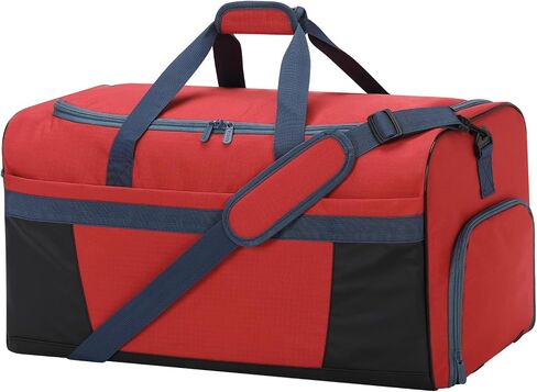 Men's 65L Gym Bag with Wet Pocket and Shoe Compartment- 24"x12.5"x13" Large Sports Duffle Bag for Gym Travel - Black in Saudi Arabia
