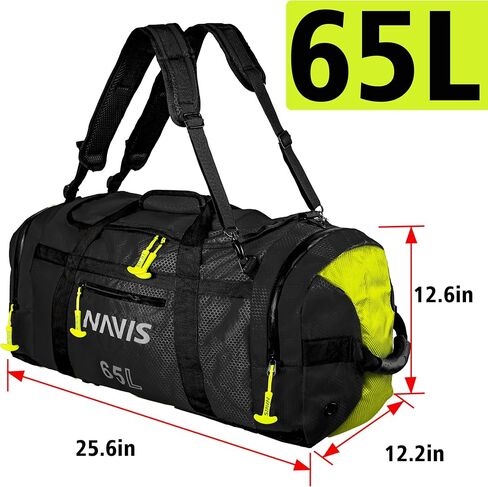 Sailing Duffel – High-Capacity Waterproof Dry Bag for Watersports and Fishing(Black,65L) in Saudi Arabia