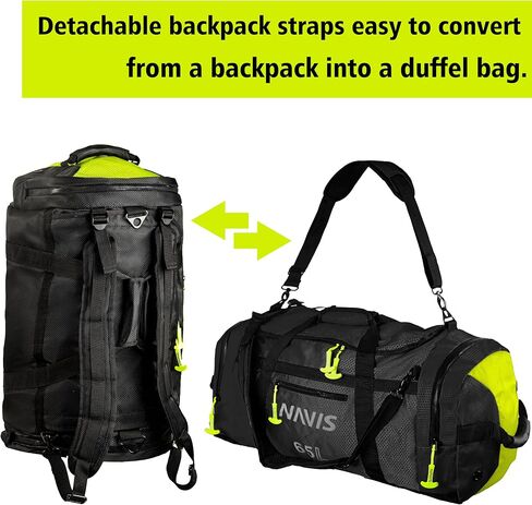 Sailing Duffel – High-Capacity Waterproof Dry Bag for Watersports and Fishing(Black,65L) in Saudi Arabia
